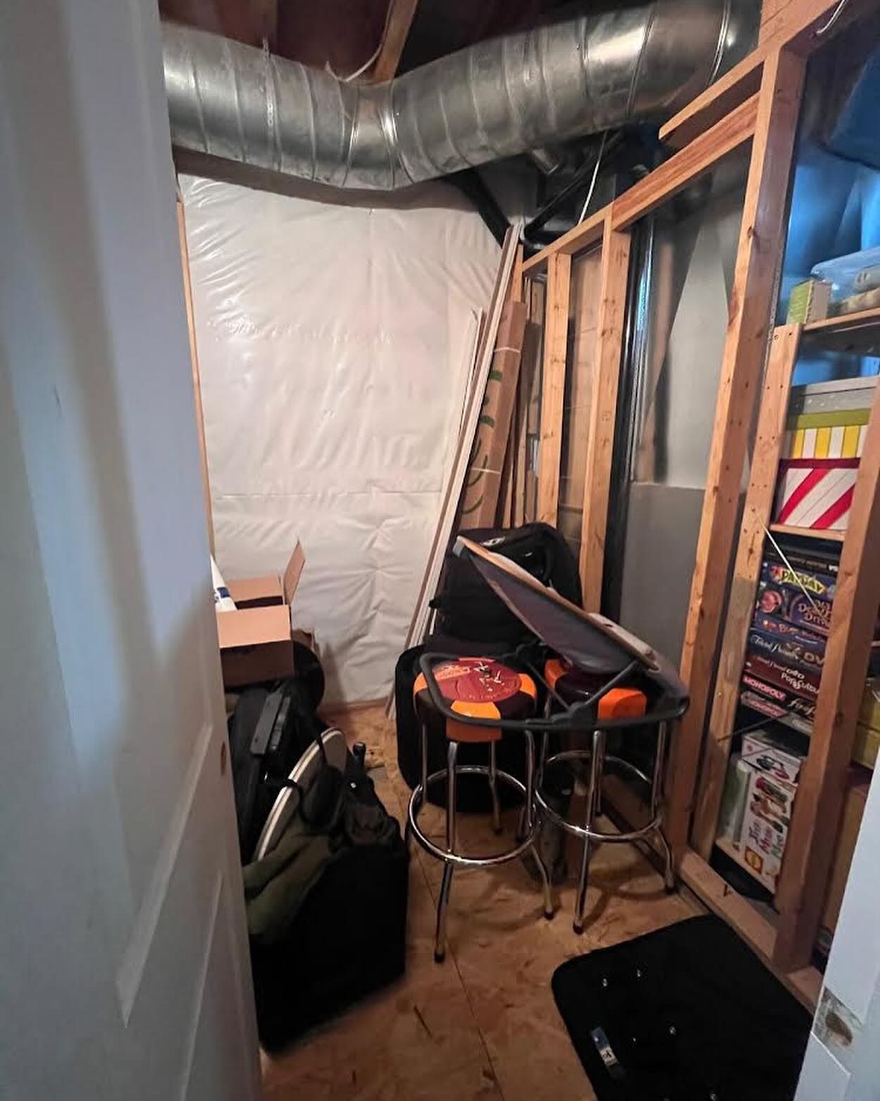 Wider view of the finished Winnipeg basement bedroom and nook
